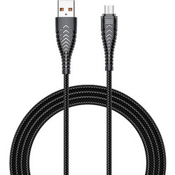 Veger V103 Braided USB 2.0 to micro USB Cable Μαύρο 1.2m