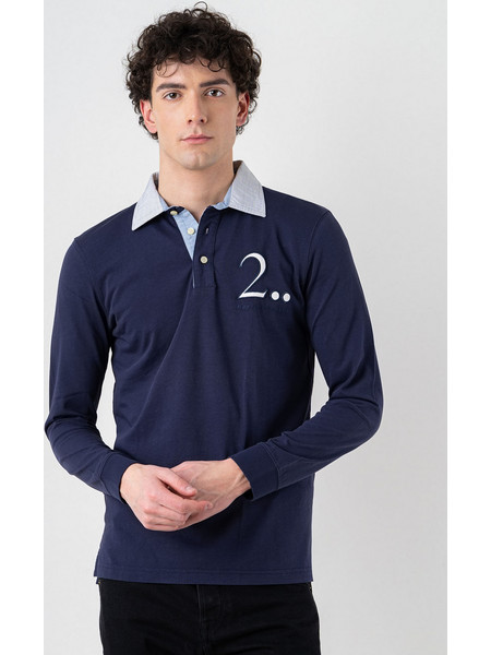 Baldessarini Μακρυμάνικη Polo της σειράς Jersey - 47075 5048 720 Blue