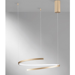 LUCE Κρεμαστό Φωτιστικό Οροφής Μονόφωτο LED με Ρυθμιζόμενο Λευκό Φως Χρυσό 8031414889969