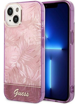 Guess Jungle Collection Back Cover Pink (iPhone 14 Plus)