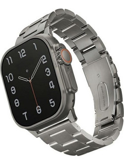 Uniq Osta Λουράκι Μεταλλικό Titanium Silver (Apple Watch 42 / 44 / 45 / 49mm)