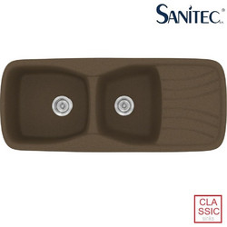 Sanitec Classic 311 Επικαθήμενος Νεροχύτης Γρανίτη Αντιστρεφόμενος Ματ Granite Rust 120x51cm