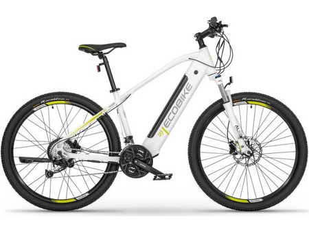 Ecobike SX3 2022 Ηλεκτρικό Ποδήλατο Trekking 27.5" 250W με 27 Ταχύτητες και Δισκόφρενα Λευκό