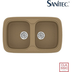 Sanitec Classic 312 Επικαθήμενος Νεροχύτης Γρανίτη Ματ Metallic Coffee 82x50cm