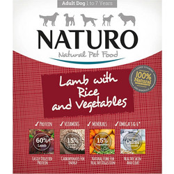 Naturo Adult Dog Lamb ,Rice & Vegetables 400gr