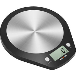 AccuWeight Ψηφιακή Ζυγαριά Κουζίνας Digital Kitchen Scale Stainless Steel with Liquid Measure Feature, 1g Accuracy, Tare Function - Μαύρο (IC-203)