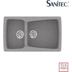 Sanitec Classic 320 Επικαθήμενος Νεροχύτης Γρανίτη Αντιστρεφόμενος Ματ Granite Grey 79x50cm