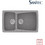 Sanitec Classic 320 Επικαθήμενος Νεροχύτης Γρανίτη Αντιστρεφόμενος Ματ Granite Grey 79x50cm