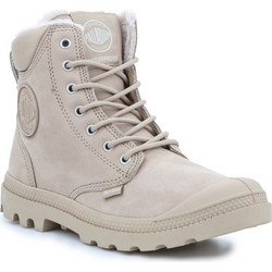 Palladium Pampa Sport Cuff Wps Ανδρικά Αρβυλάκια Δερμάτινα Μπεζ Αδιάβροχα με Γούνα 72992-271-M
