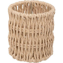 Ποτήρι αποθ.γραφείου τεχνητή RAFFIA φυσικό Φ9,5Η10cm