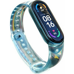 Hurtel Λουράκι Σιλικόνης Transparent Blue (Mi Smart Band 5 / 6)