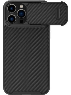 Nillkin Camshield Carbon Fiber Back Cover Black (iPhone 14 Pro)