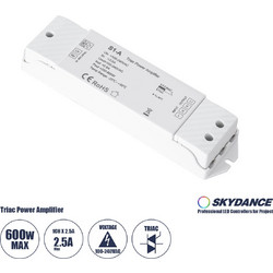 73128 S1-A SKYDANCE AC Triac Amplifier 1 Κανάλι AC 100-240V 1 x 2.5A 600W - Max 2.5A 600W - IP20 Μ17.5 x Π4.5 x Υ2.5cm
