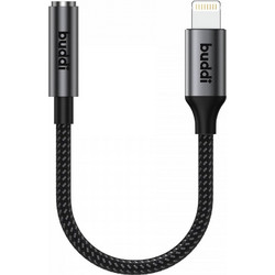 Αντάπτορας Ήχου Buddi Ease Lightning (Male) σε 3.5mm Jack Aux (Female) με DAC Τσιπ 5 Έτη Εγγύηση - Black (8719246459344)