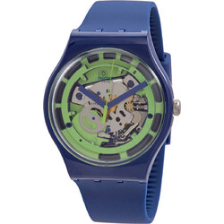 Swatch Ανδρικό Ρολόι με Μπλε Καουτσούκ Λουράκι SUON147