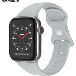 Sonique Butterfly Λουράκι Σιλικόνης Light Grey (Apple Watch 42 / 44 / 45mm)