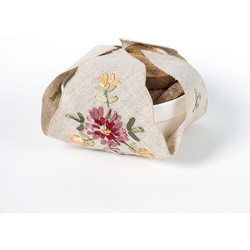 Ψωμιέρα rococo σταυρός 4338 (35cm x 35cm) μπέζ SilkFashion