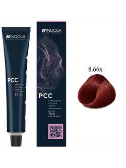 Indola Permanent Caring Color 8.66X Ξανθό Ανοιχτό Πολύ Έντονο Κόκκινο Μόνιμη Βαφή Μαλλιών 60ml