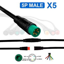 Αδιάβροχο Καλώδιο | 8 mm 5 PIN - 5Μ | 5 τεμάχια