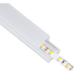 GloboStar(R) SURFACEPENDANT-PROFILE 70848-3M Προφίλ Αλουμινίου - Βάση + Ψύκτρα Ταινίας LED με Λευκό Γαλακτερό Κάλυμμα - Επιφανειακή + Κρεμαστή Χρήση - Πατητό Κάλυμμα - Λευκό - 3 Μέτρα - Πακέτο 5 Τεμαχ