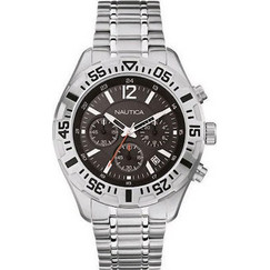 Nautica NST 402 Ανδρικό Ρολόι Χρονογράφος με Ασημί Μεταλλικό Μπρασελέ A19628G Nautica NST 402 Ανδρικό Ρολόι Χρονογράφος με Ασημί Μεταλλικό Μπρασελέ A19628G