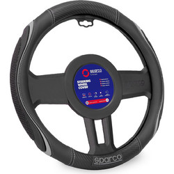 Κάλυμμα Τιμονιού Συνθετικό Μαύρο 37-38cm 1τμχ Sparco | Sparco