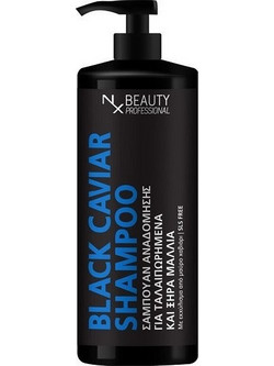 NX Beauty Professional Black Haviar Σαμπουάν για Ξηρά & Ταλαιπωρημένα Μαλλιά 1lt