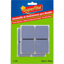 Supertite 8128 Τετράγωνες Τάπες Επίπλων Γκρι 38x38mm 8TMX