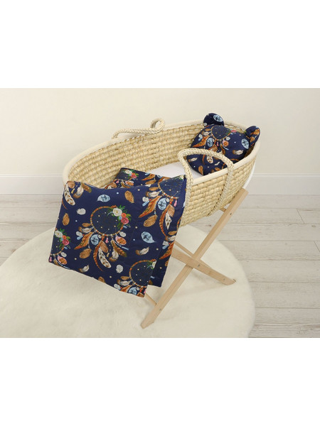 Duvet with pillow Teddy - 2pcs set - dream catchers dark blue