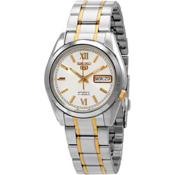 Seiko Ανδρικό Ρολόι Αυτόματο με Ασημί Μεταλλικό Μπρασελέ SNKL57