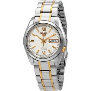 Seiko Ανδρικό Ρολόι Αυτόματο με Ασημί Μεταλλικό Μπρασελέ SNKL57