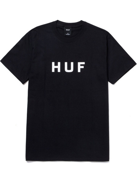 HUF ESSENTIALS OG LOGO T-SHIRT BLACK