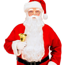 SANTA CLAUS BEARD WITH MOUSTACHE & EYEBROWS