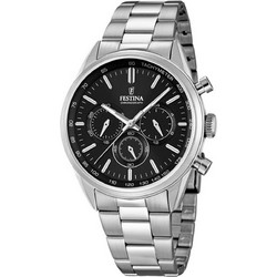 Festina Ανδρικό Ρολόι Χρονογράφος με Ασημί Μεταλλικό Μπρασελέ F16820/4