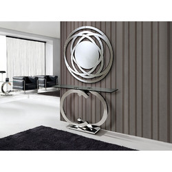 Casandra 739139 κονσόλα τραπέζι steel 120x38x79cm Ασημί Χρώμιο