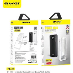 Awei P133K Power Bank 10000mAh με Θύρα USB-A Black