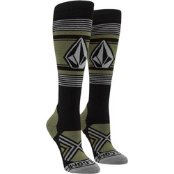 VOLCOM WOMEN STONE LINES OTC SNOW SOCKS LICHEN GREEN