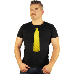 T-SHIRT ΑΝΔΡΙΚΟ ΒΑΜΒΑΚΕΡΟ TAKEPOSITION, TIE, ΣΕ ΜΑΥΡΟ/ SMALL, 307-4002-prosf