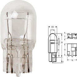 Λάμπα Ring R580 Ακάλυκη W21/5W Capless Bulb Brake and Tail 12V DC 21/5W W3x16q | Ring