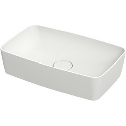 DuPont Corian Kabu 1003 Επιτραπέζιος Νιπτήρας Μπάνιου 62x38x15cm Ματ Λευκό