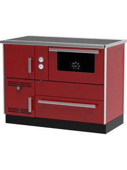 Alfa Plam Term 35 Red Ατσάλινη Ξυλόσομπα Καλοριφέρ με Φούρνο 32kW