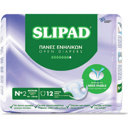 Slipad Νο2 Medium Πάνες Ακράτειας 7 Σταγόνες 12τμχ