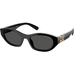 Miu Miu MUA03S 16K08Z Ανδρικά Γυαλιά Ηλίου Cat Eye Κοκάλινα Μαύρα με Μαύρο Φακό