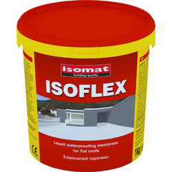 Isomat Isoflex Ελαστομερές Επαλειφόμενο Ακρυλικό Μονωτικό Στεγανωτικό Ταράτσας & Κεραμιδιών Λευκό 1kg