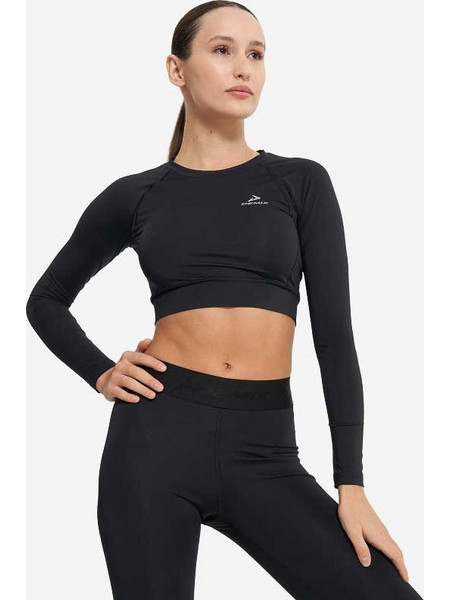 DEMIX Μακρυμάνικη Μπλούζα W D Fitness GYM LS T-shirt BLACK γυναίκες