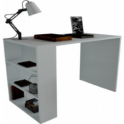 HomeMarkt Aveline Γραφείο Ξύλινο με Βιβλιοθήκη 90x50x70cm HM8884.01