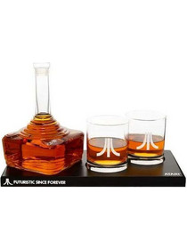 Official Atari Joystick Decanter Set Videogames 500.0 NEW