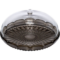 Guzzini VANITY Small Cake Stand with Dome Smoke