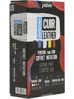 Xρώματα Setacolor Leather της Pebeo για δέρμα και δερματίνη Starter box