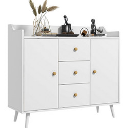 HOMCOM Μοντέρνα Κρεντέντζα Λευκή 90x32x80 εκ. 838-182WT